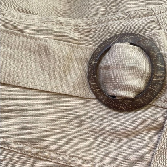 Free People Higher Ground Mini Linen Skirt Beige size 0 - Picture 7 of 9